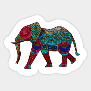 Elephant in Full Regalia Sticker